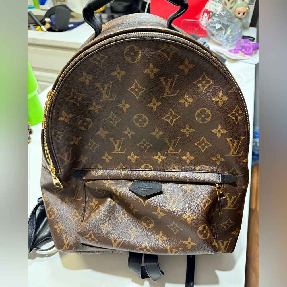 Louis Vuitton Monogram Backpack in Brown and Gold